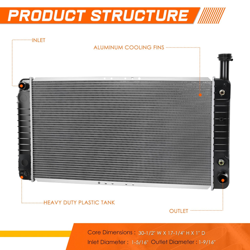 Full Aluminum Core Radiator for Express/Savana 1500 2500 (2003–2005) DPI-2712