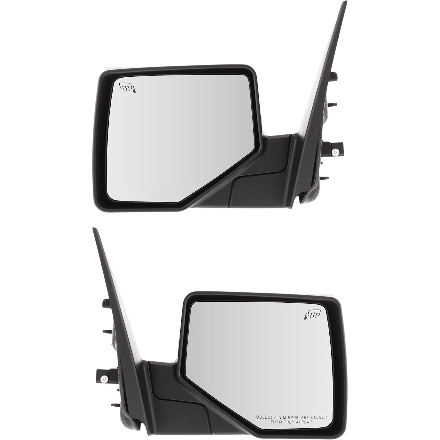 Set of 2 Heated Manual Fold Power Mirrors for Ford Explorer (2006–2010) Chrome