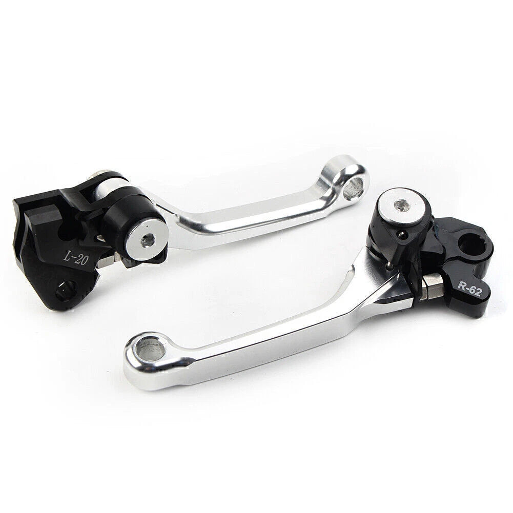 Brake Clutch Levers Set of 2 for RMZ450 (2005–2022) Silver Aluminum