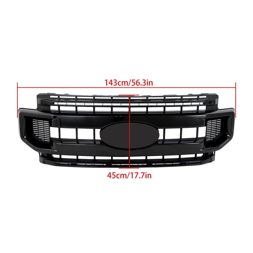 Front Bumper Grille for Ford F250 XL/XLT (2020–2022) LC3Z-8200-BA Gloss Black