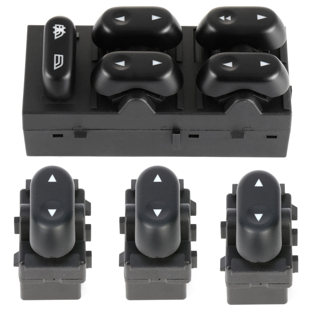 1x Power Window Switch & 3x Passenger Window Switch for Ford F-150 (2004–2008)