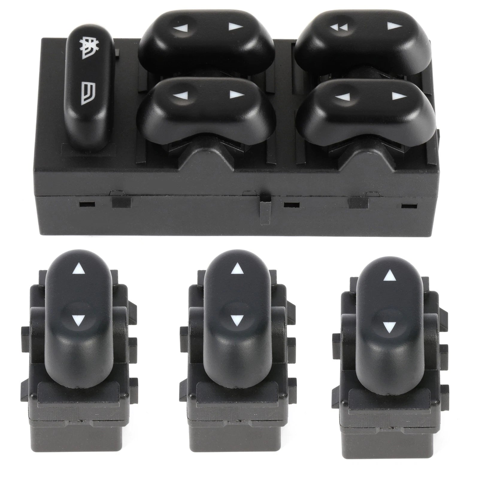1x Power Window Switch & 3x Passenger Window Switch for Ford F-150 (2004–2008)