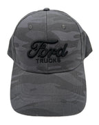 Ford Trucks Hat Cap Gray Camo with Black Embroidered Logo (2024–2024)
