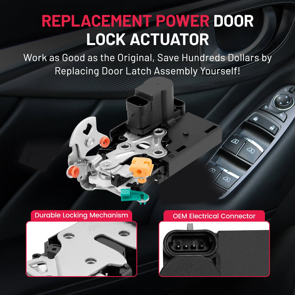 Left Front Power Door Lock Actuator Latch for GMC Sierra 3500 (2001-2006)