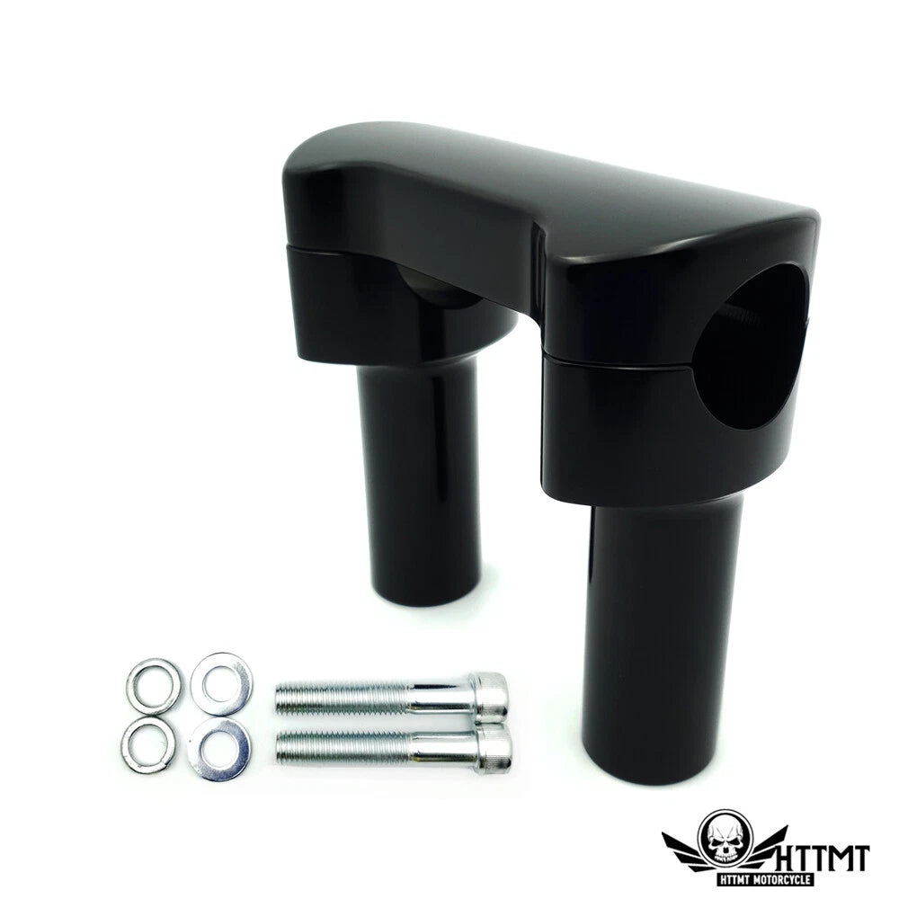 4" Tall Handlebar Riser/Top Clamp Kit for Harley