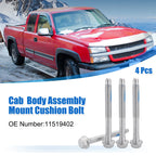 Set of 4 M12x1.75 Car Mount Cushion Bolts No.11519402 for Chevrolet Silverado 1500 (2014–2023)