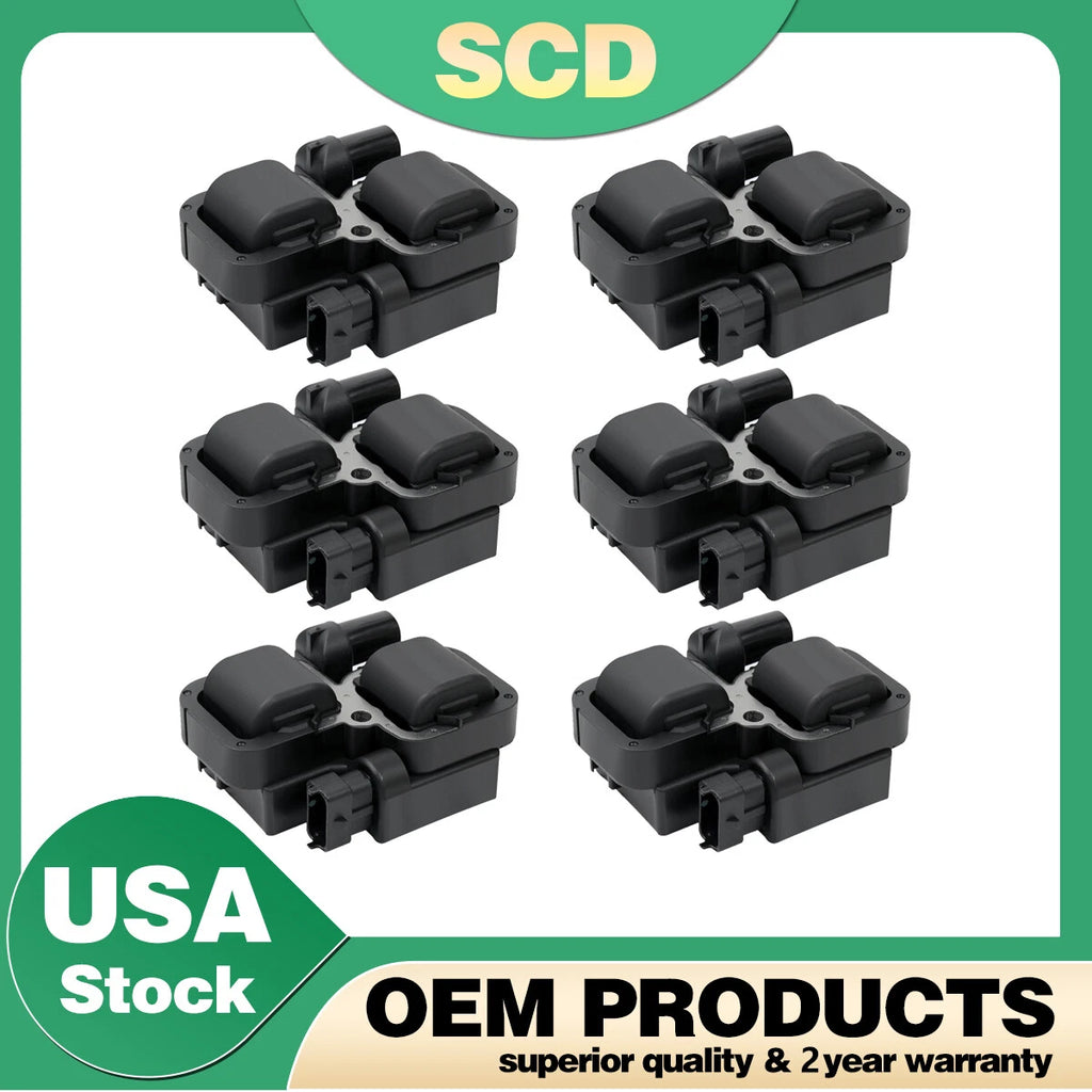 Set of 6 Ignition Coils for Chrysler Crossfire, Mercedes-Benz B200, R500 (2004–2008)