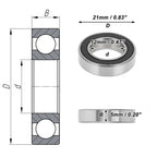 Deep Groove Ball Bearing P5 for Scooter Skateboard Wheel (12x21x5mm)