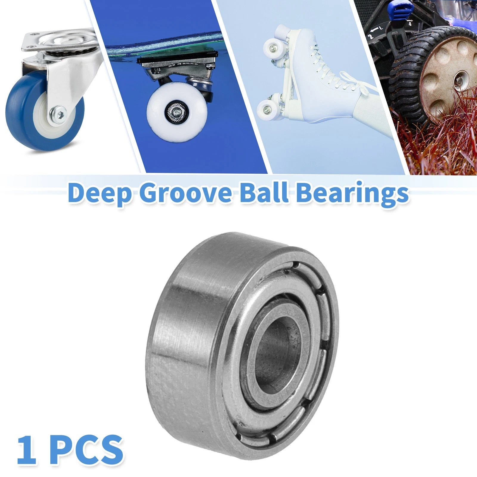 S623ZZ Deep Groove Ball Bearing for Scooter Skateboard Wheel (3x10x4mm)