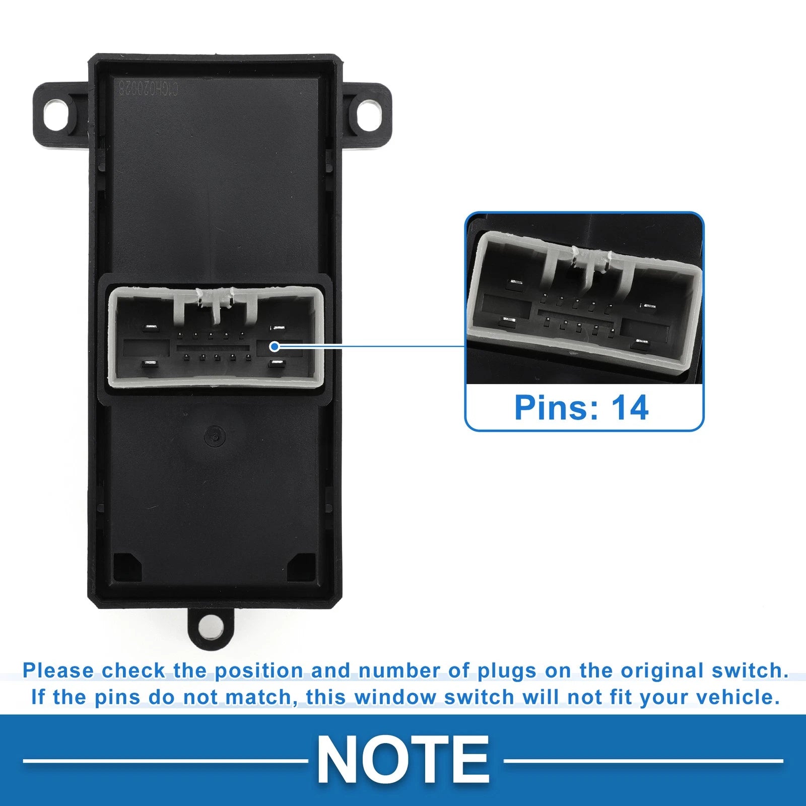 Rear Side Power Window Switch for Honda Accord Odyssey (2003–2007)