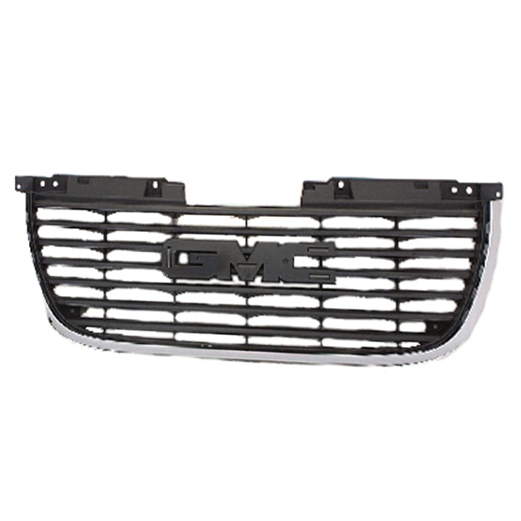 Front Grille Replacement Black Chrome Matte ABS Plastic for Compatible Cars (—–—)