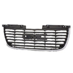Front Grille Replacement Black Chrome Matte ABS Plastic for Compatible Cars (—–—)