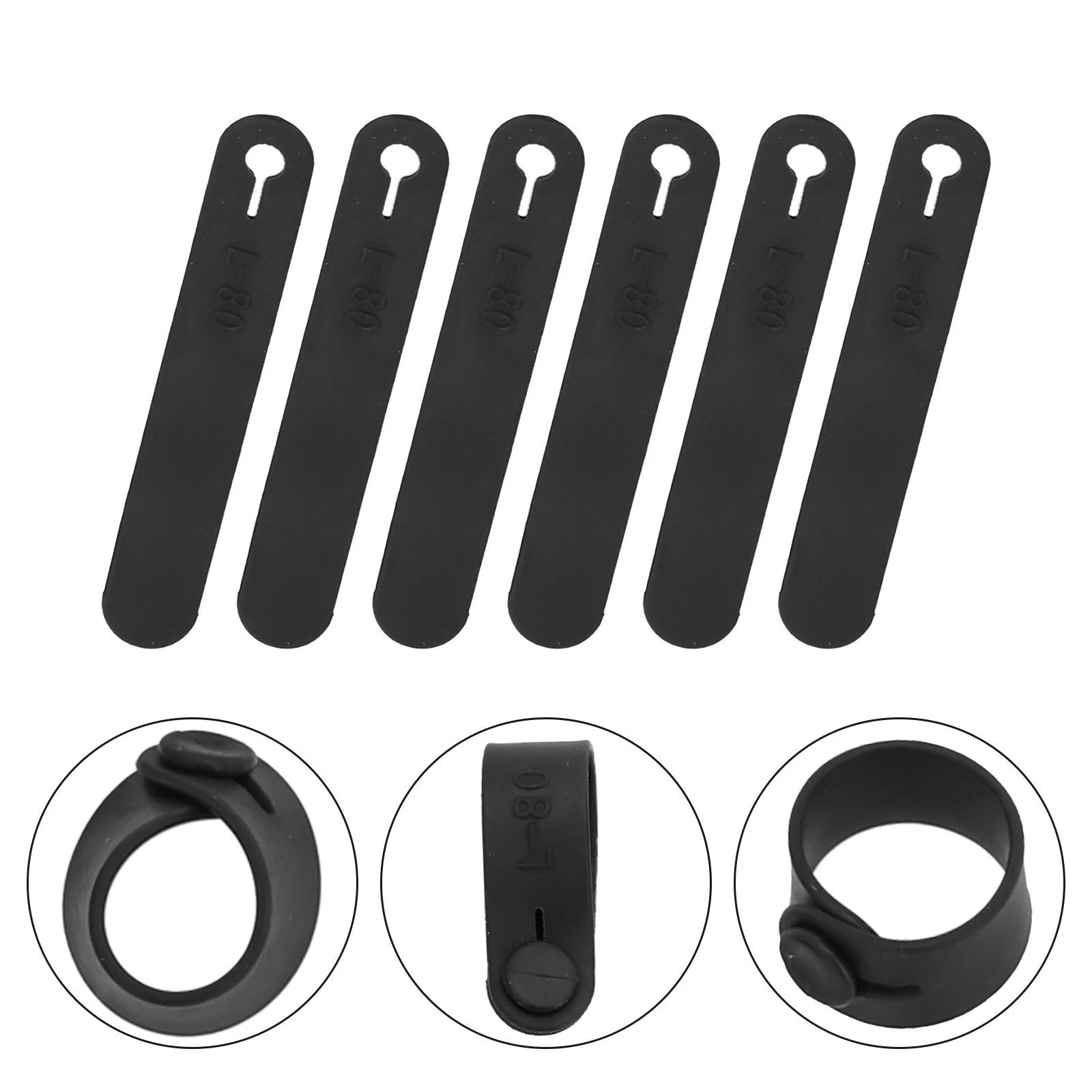 Set of 6 Rubber Bands for Motorcycle Cable Management