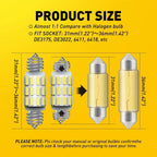Set of 2 LED Interior Map Light Bulbs for Various Models (2010–2023)