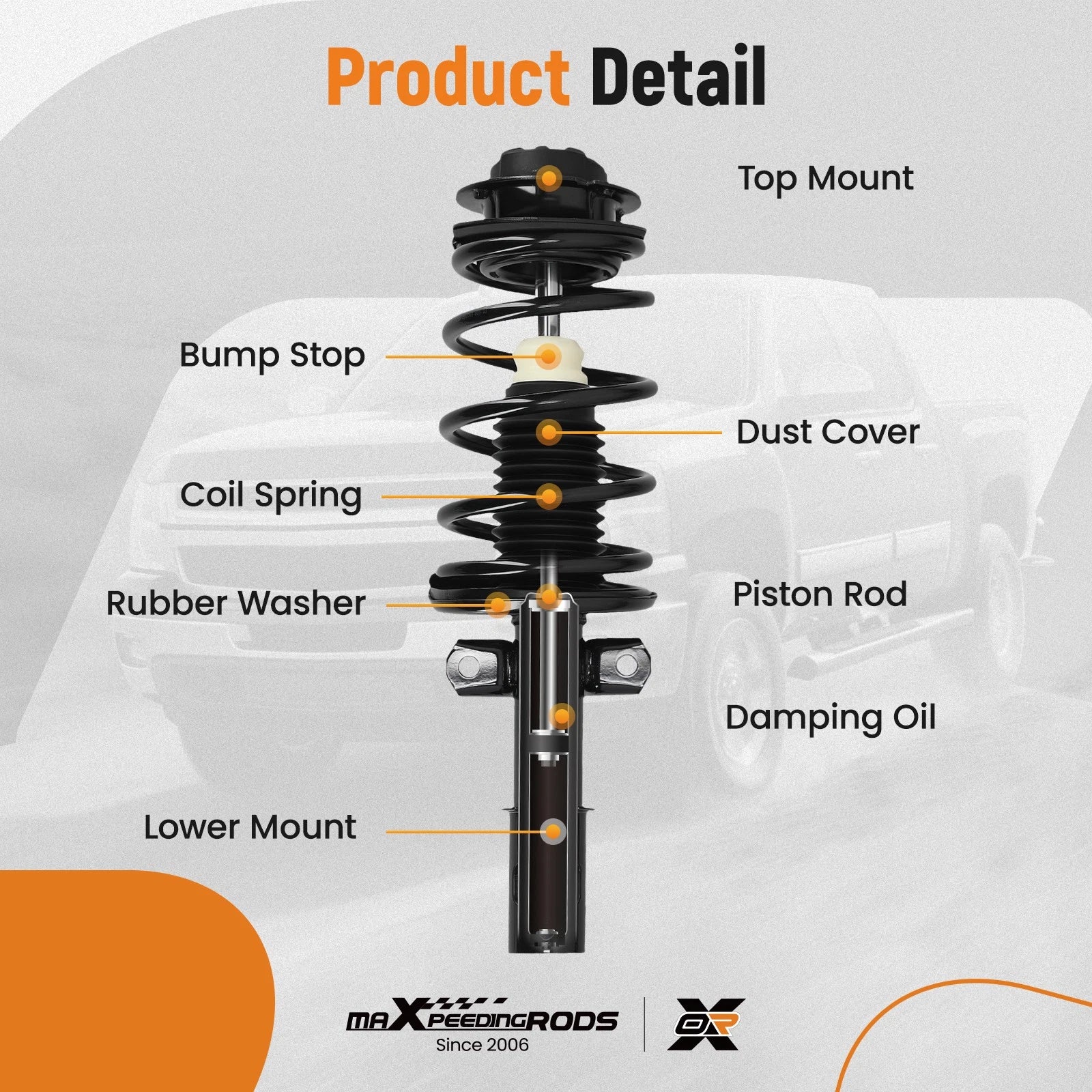 Complete Struts Shocks Coil Springs for Saturn Ion (2003-2007)