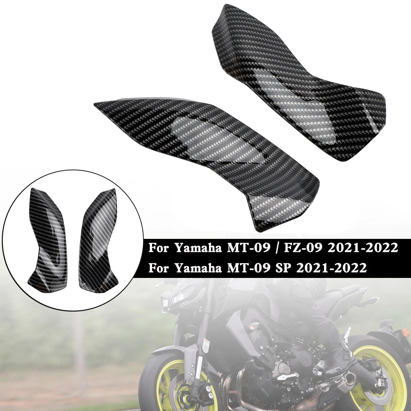 Headlight Fairing Side Panel for Yamaha MT-09 FZ09 MT-09 SP (2021–2022) Carbon