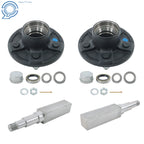Trailer Hub Kit with Bearings for 5 on 4.5" Trailers (11")