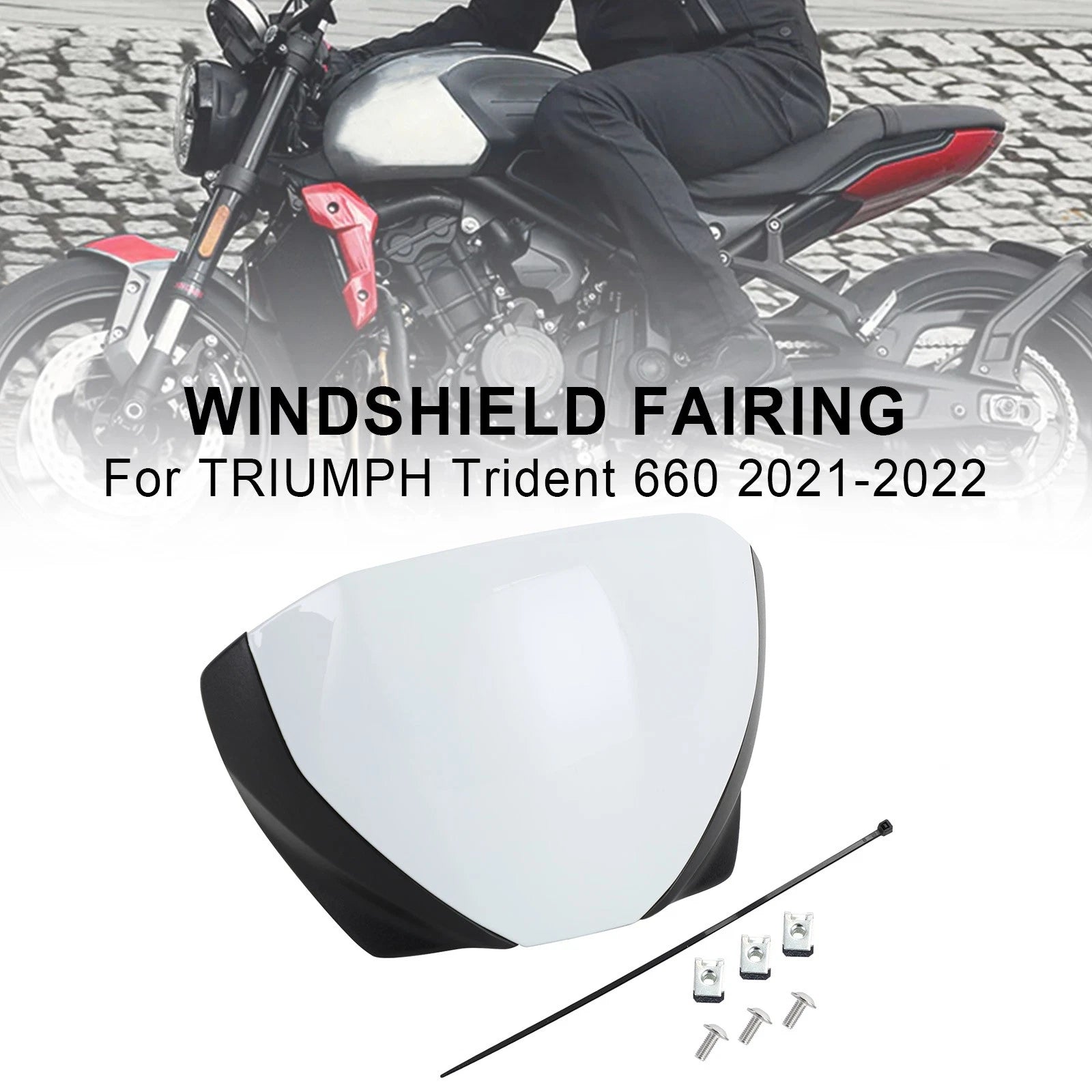 Windshield Fairing Deflector for Trident 660 (2021–2026) White