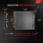 Radiator for Hyundai Sonata, Kia (2011-2015) 2.0L Auto Trans