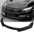 3PCS Front Bumper Body Kit Spoiler Lip for Honda Civic (2016–2020)