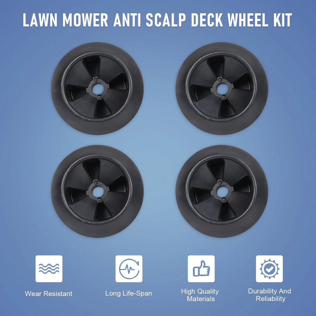 Set of 4 Deck Wheel Kits for John Deere Mowers (Fits Various Models)