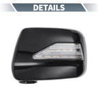 Pair Rearview Mirror Cover Overlay with LED Gloss Black for Lexus RX300 (1999–2003)