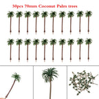 50pcs Coconut Palm Trees for Diorama Park Landscape Decoration