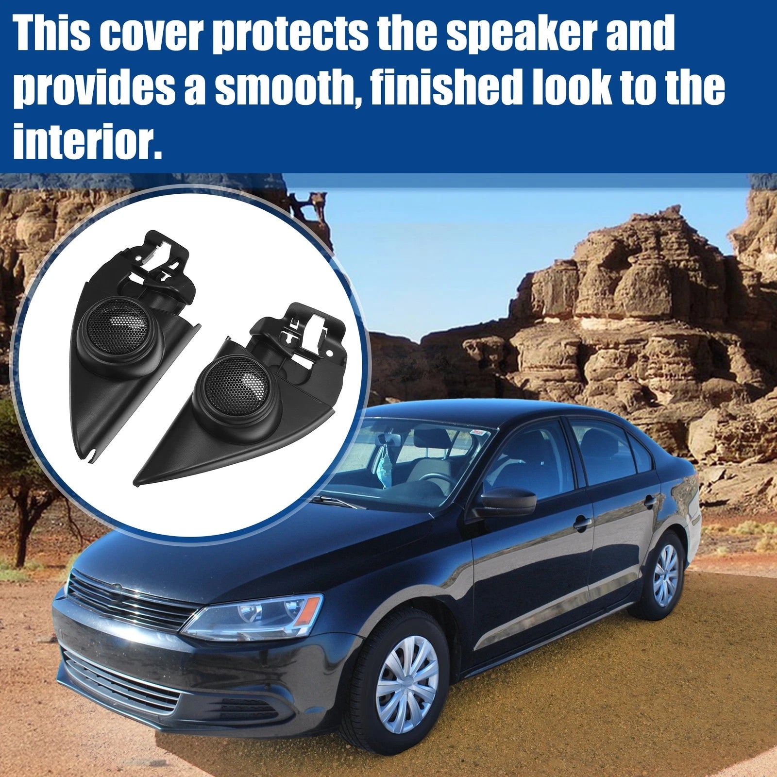 1 Pair Tweeter Speaker Panel Cover Trim for Volkswagen Jetta (2013–2019)