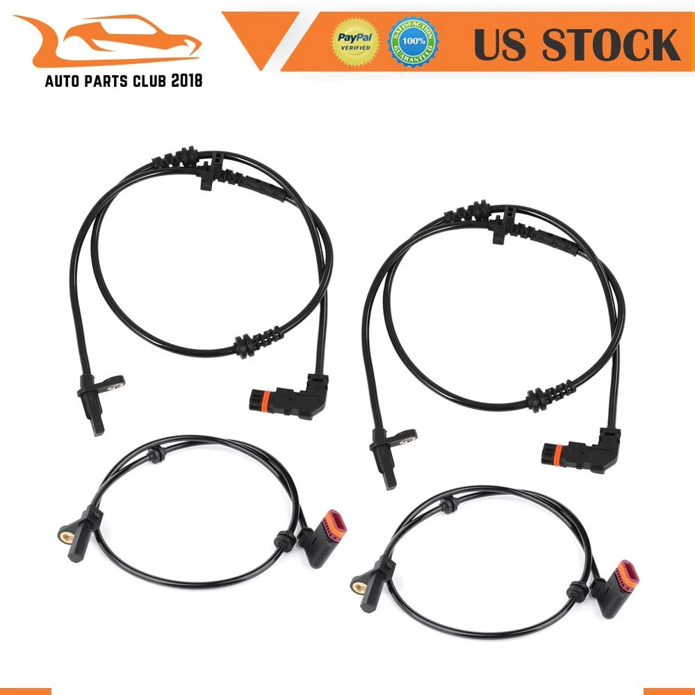 Set of 4 ABS Wheel Speed Sensors for Mercedes-Benz S500 S550 S600 S63 S65 (2000–2013)