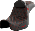 SADDLEMEN Pro Series SDC Performance Seat for Harley Dyna (w/ Backrest)