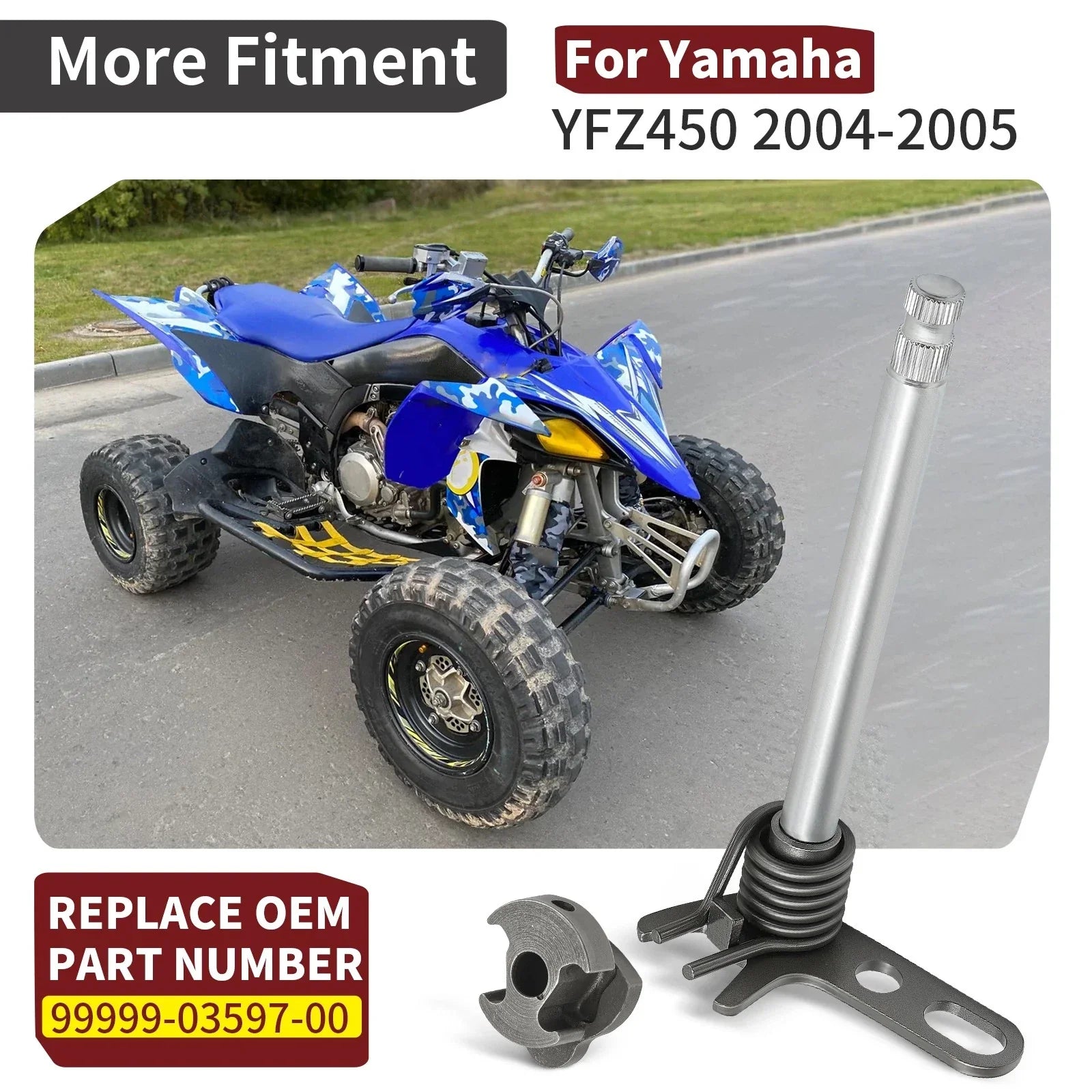 Gear Shifter Shift Shaft Spindle Assembly for Yamaha YFZ450 (2004–2009)
