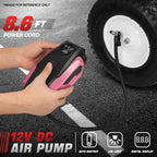 LED Tire Inflator for Universal Use (Portable, Auto Shut Off)