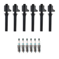 Set of 6 Ignition Coils & Iridium TT Spark Plugs for Mazda MPV (1990–1998)