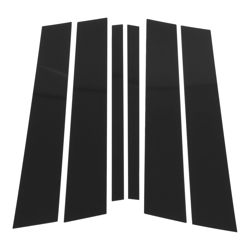 6 Pcs Door Pillar Window Trim for BMW X1 (2009–2015) Black
