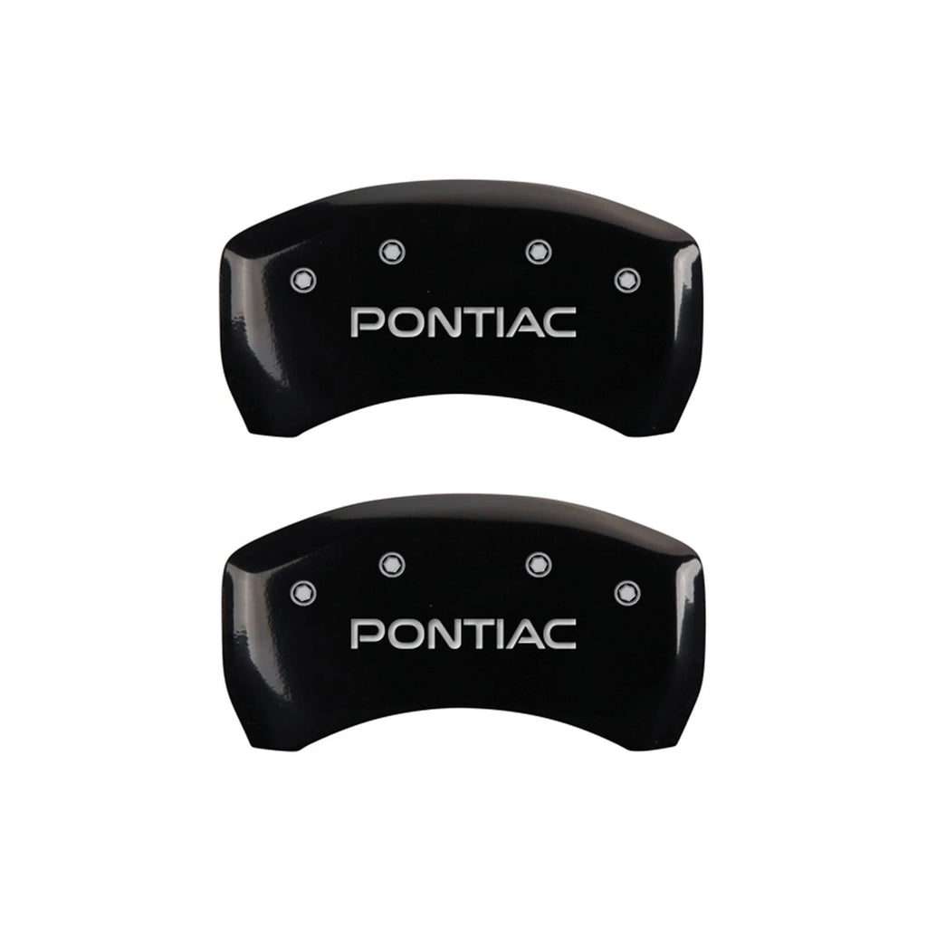 Front and Rear Black Caliper Covers for 1998-2002 Pontiac Firebird by MGP