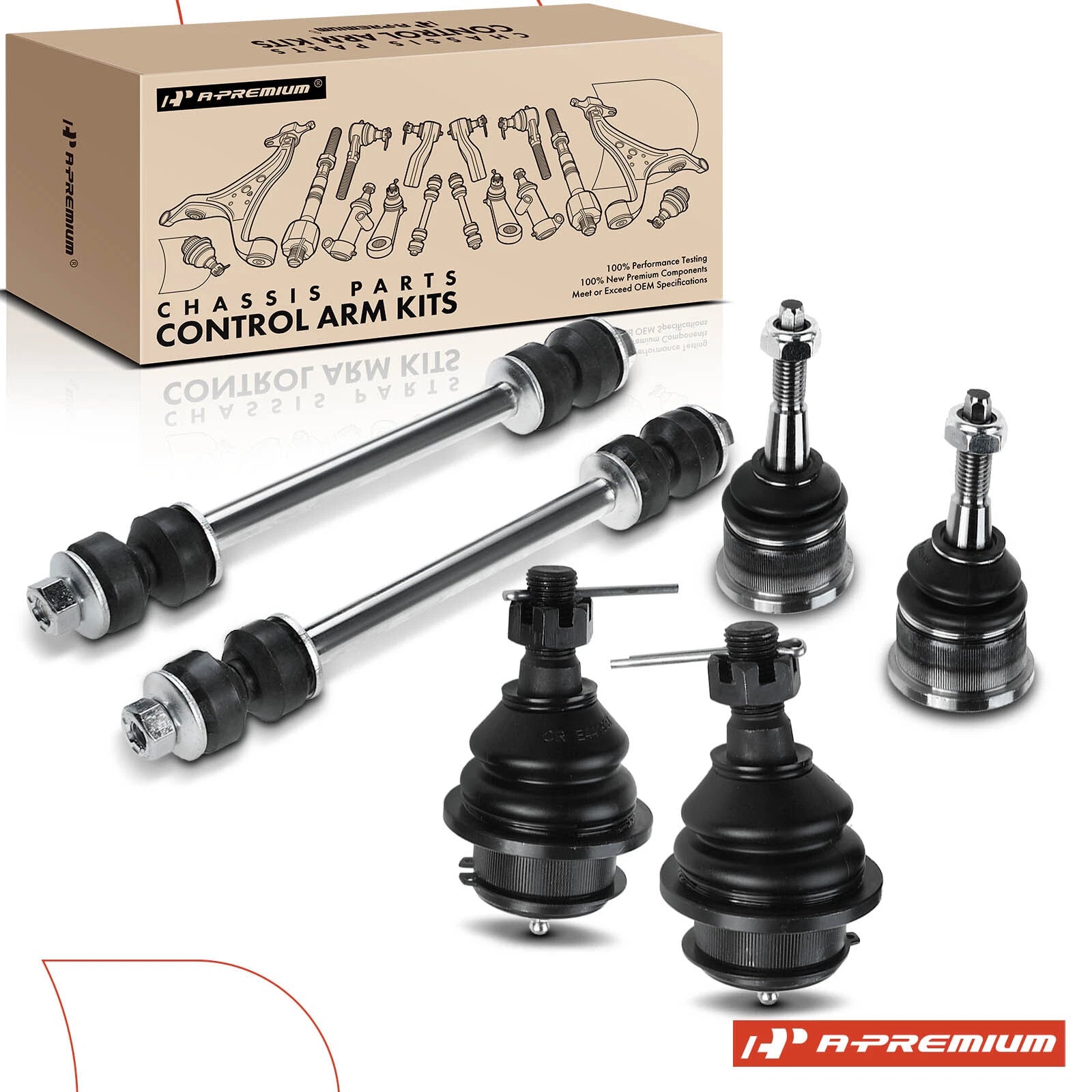 Set of 6 Front Ball Joints Sway Bar Links for Ford Explorer (2002–2005)