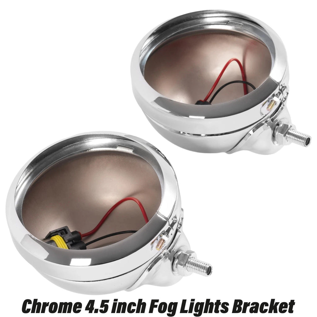 Set of 2 LED Fog Lights for Harley (Chrome)