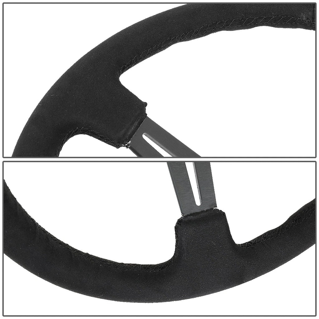 NRG 350mm Deep Dish Alcantara Grip Steering Wheel for Universal Fit (2010–2023)