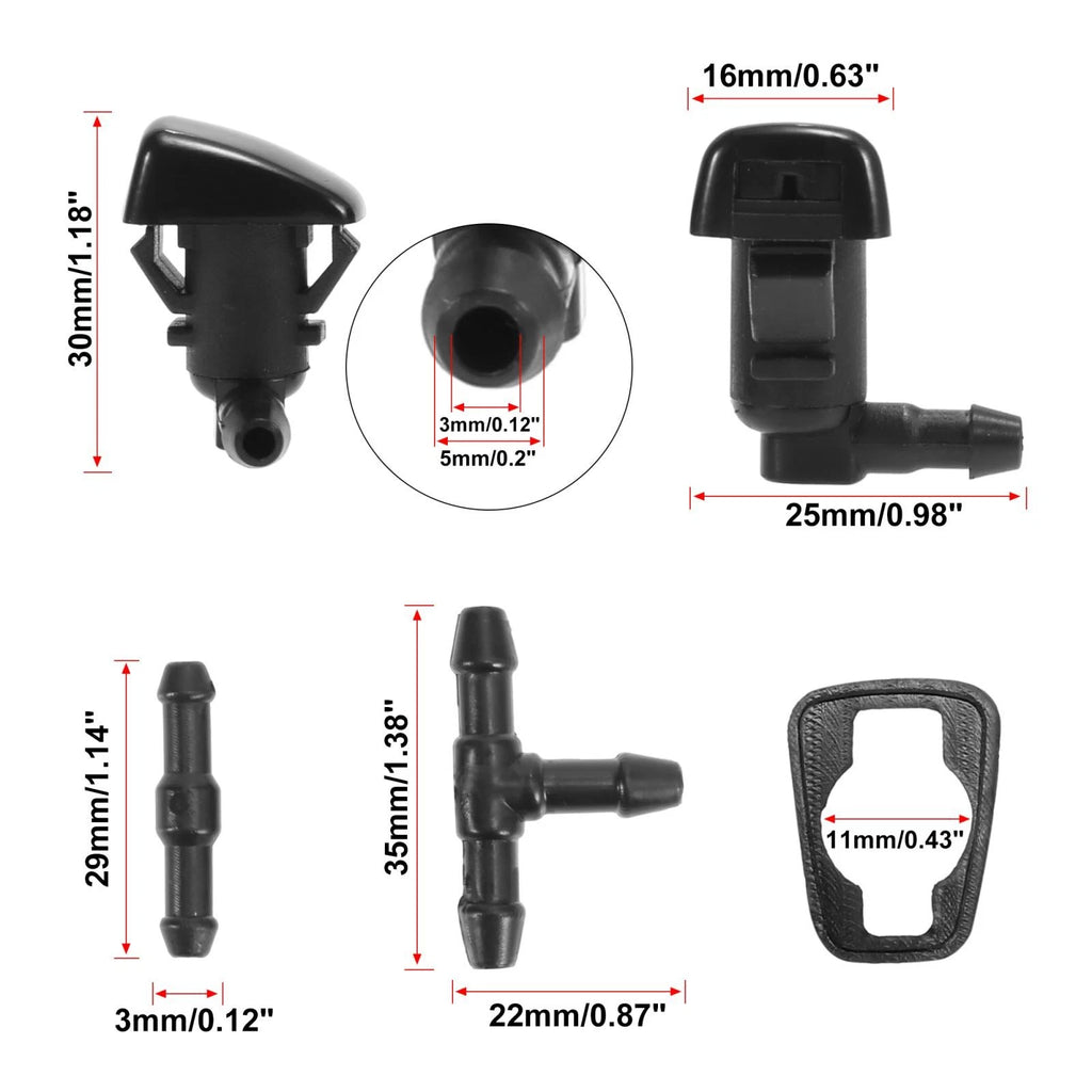 7pcs Wiper Fluid Squirter Nozzle Spray for Ford Fusion (2006–2012) 8E5Z17603A
