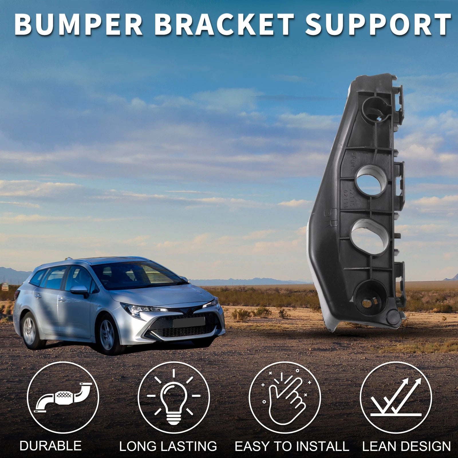 1pc Right Front Bumper Retainer Bracket No. 5211502190 for Toyota Corolla (2011–2013)