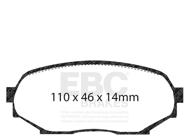 Set of 4 Front Brake Pads for Mazda Miata (1990–1993) NG553TM