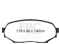Set of 4 Front Brake Pads for Mazda Miata (1990–1993) NG553TM