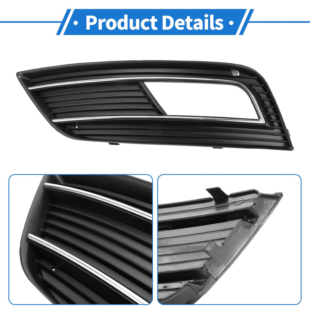 1pc Front Left Fog Light Grill for Audi A4 S4 (2013–2015) No. 8KD807681B ABS