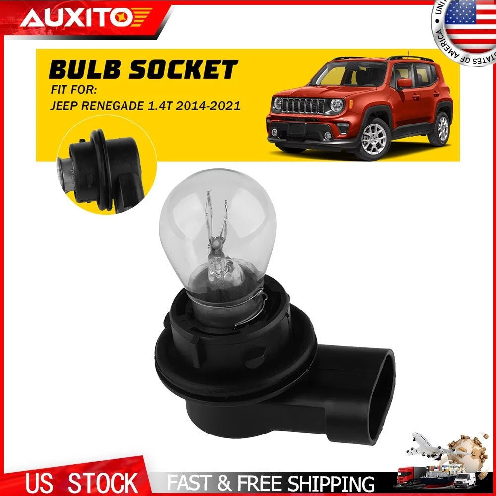 1X Front DRL Daytime Running Light Bulb with Socket for Jeep Renegade (2014–2021)