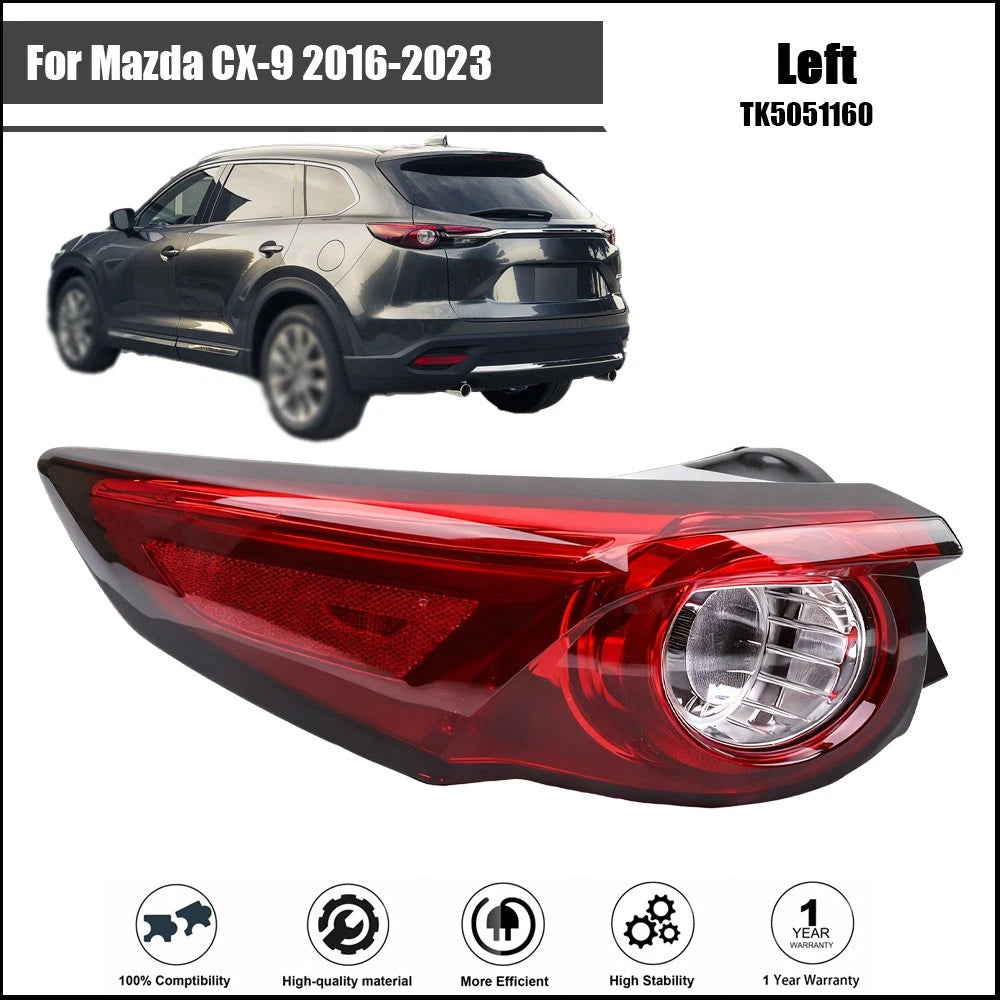 LED Tail Light Assembly for Mazda CX-9 (2016–2023) Driver Side Outer