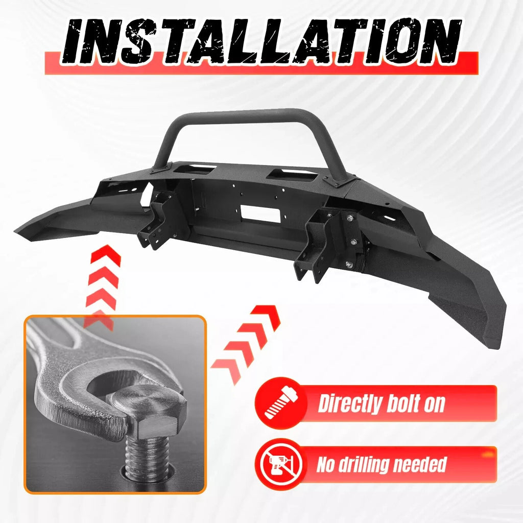 Off-Road Front Bumper with Bull Bar for GMC Sierra 1500 (2019–2020)