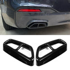 Black Exhaust Muffler Tailpipe Cover Trim for BMW 5 Series G30 G31 (2018-2022)