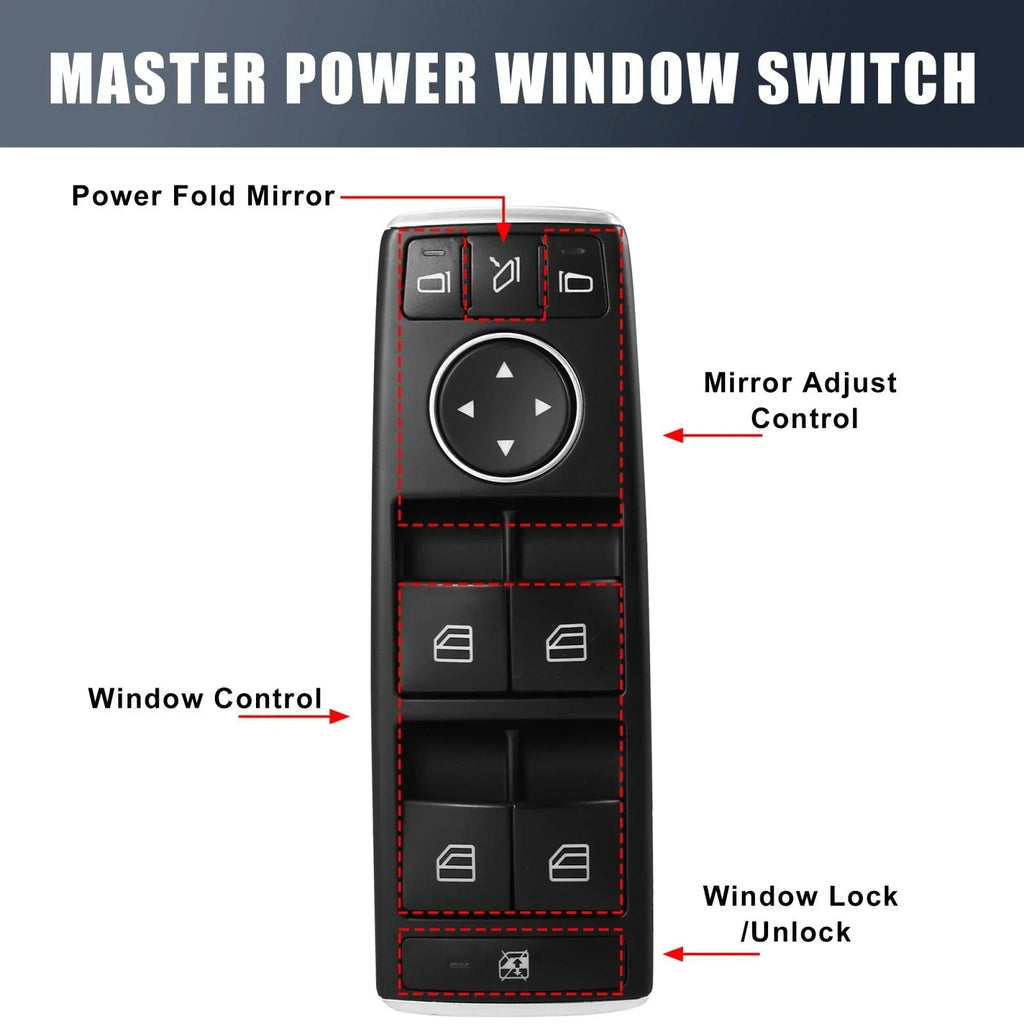 Master Power Window Switch for Mercedes-Benz C200 C250 (2010-2014)