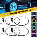 4x15.5'' Double Row LED Wheel Ring Lights for Universal Fit (RGB)