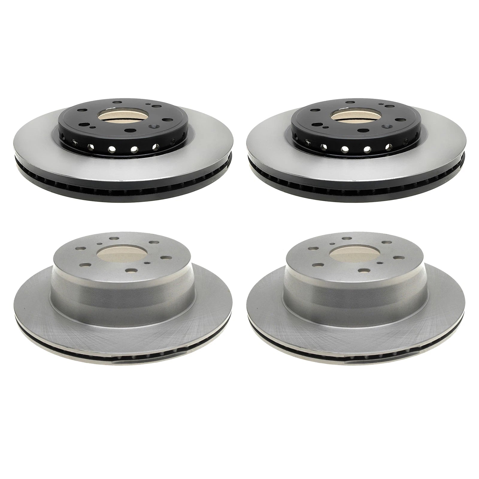 Set of 2 ACDelco Silver Brake Kit Disc Rotors for Tahoe Yukon (330mm & 345mm)